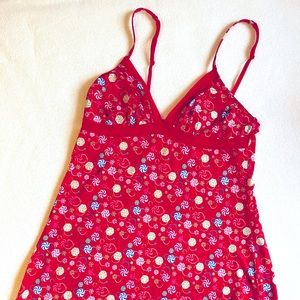 Red Victoria’s Secret Christmas Holiday Candy Chemise, Medium